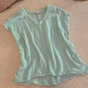 Michael Stars Draya Gauze V-Neck Top - size Small